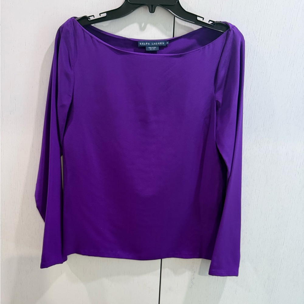 Ralph Lauren Purple Silk Top